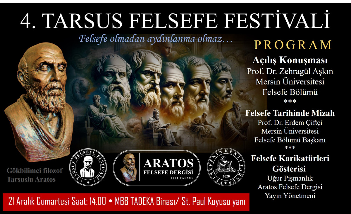  4. TARSUS FELSEFE FESTİVALİ YAPILIYOR